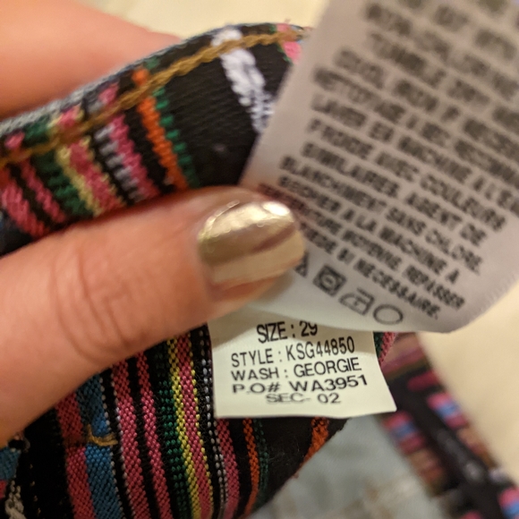 Joe's Jeans Georgie wash shorts with colorful striped lining size 29 - Picture 6 of 7